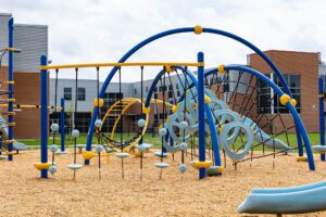 playground featuring lighter colors to reduce surface heat